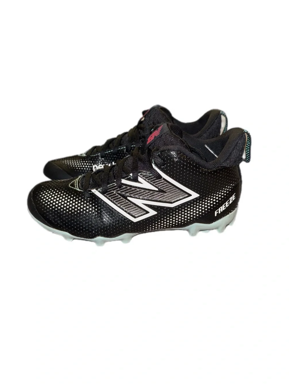 Sick pair of New Balance  Black and Mint multi-sport Cleats size 4Y-5.5women